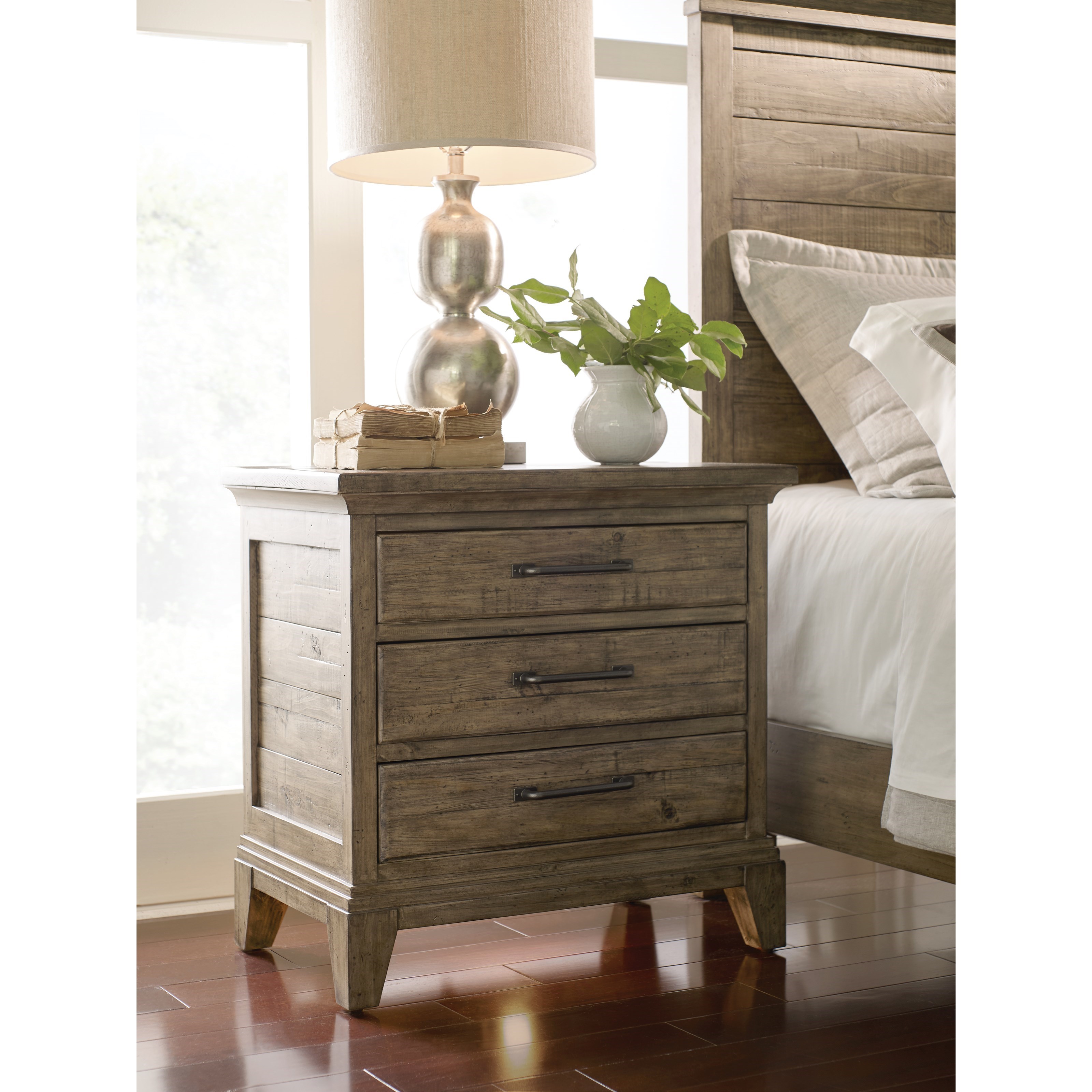 Kincaid Furniture Plank Road Blair Three Drawer Nightstand with Night